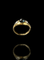 Bague 56 Bague - zaffiro cabochon et diamants en or jaune 58 Facettes