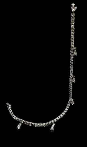 Bracelet Bracelet tennis en or blanc avec diamants 58 Facettes