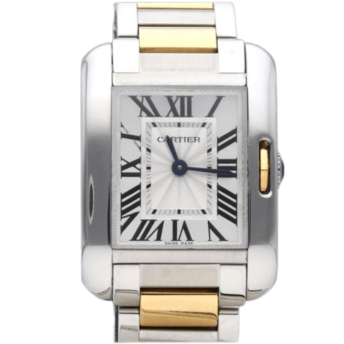 Montre Cartier Tank Anglaise - Montre en or jaune et acier 58 Facettes MT47190