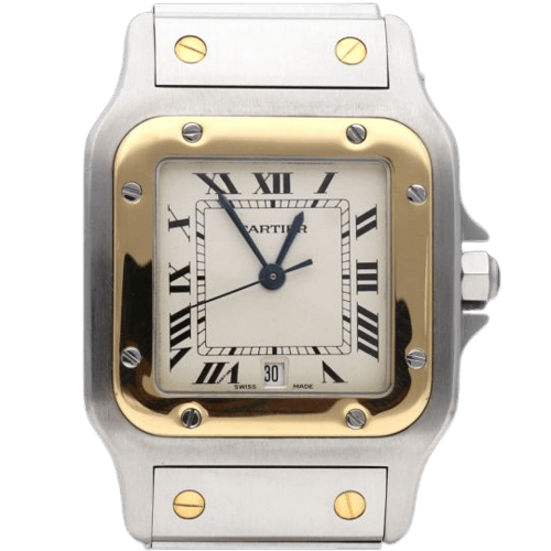 Montre Cartier Santos Galbée - Montre en or jaune et acier 58 Facettes MT47356