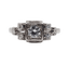 Ring Tank Art Deco in platinum and diamonds 
