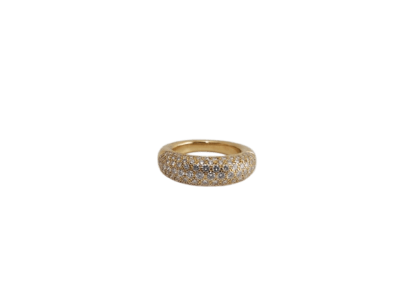 Bague 52 Chaumet - Alliance pavée en or jaune 18K et diamants 58 Facettes LP1930/PNNB