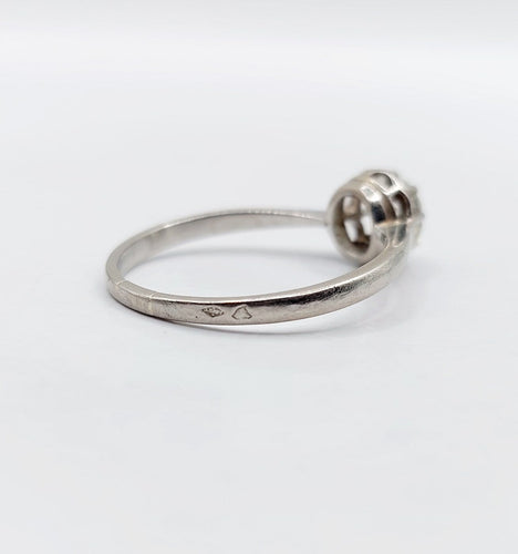 Bague 58.5 Bague solitaire Art déco en platine et diamant taille ancienne 58 Facettes A07537