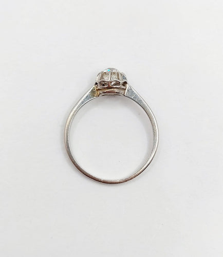 Bague 58.5 Bague solitaire Art déco en platine et diamant taille ancienne 58 Facettes A07537