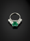 Bague 56 Bague - Émeraude et 10 diamants taille marquise 58 Facettes