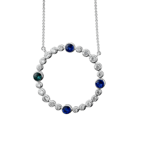 Pendentif Pendentif diamants et saphirs, années 40 58 Facettes