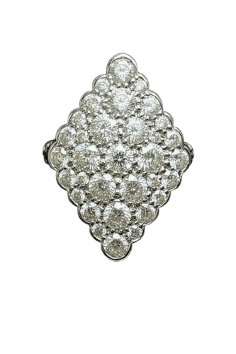 Bague Anello romboïdal aux diamants en or blanc 58 Facettes