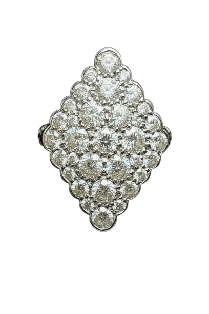 Bague Anello romboïdal aux diamants en or blanc 58 Facettes