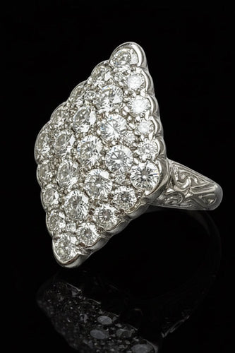 Bague Anello romboïdal aux diamants en or blanc 58 Facettes
