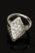 Bague 58 Bague Art déco romboïdale en or blanc 18 carats et diamants 58 Facettes