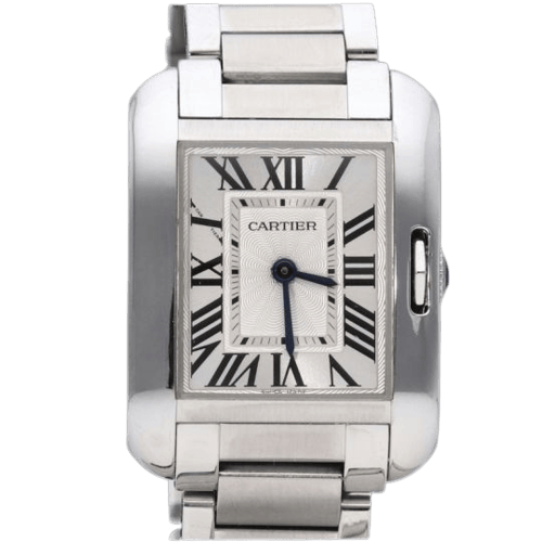 Montre Cartier Tank Anglaise - Montre PM en acier 58 Facettes MT47187