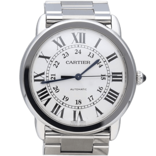 Montre Cartier Ronde Solo - Montre automatique en acier 58 Facettes MT47210