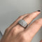 Bague 55 Bague pavée de diamants en or blanc 18k 58 Facettes A46
