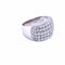 Bague 55 Bague pavée de diamants en or blanc 18k 58 Facettes A46