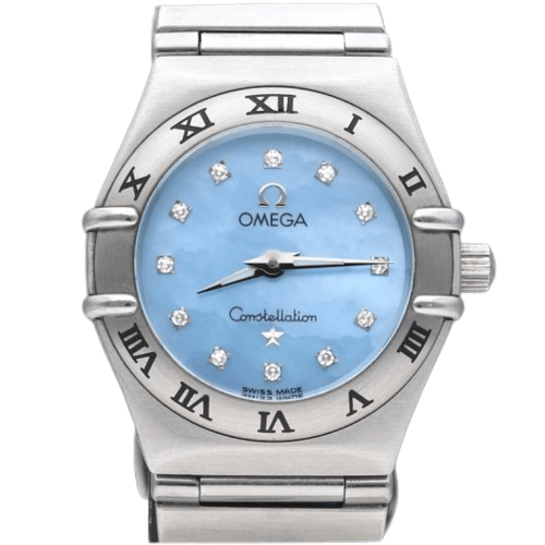 Omega Constellation Mini - Montre femme en acier et diamants 58 Facettes MT47314