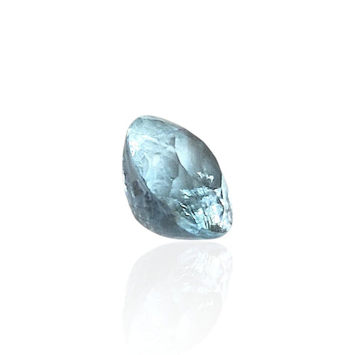Pendentif Aigue-marine - Pierre ovale mixte du Mozambique 2,525 ct 58 Facettes #24-107-AMLB
