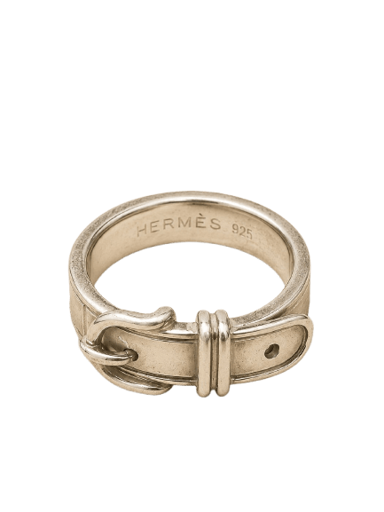 Hermès Belt - Ring in silver - 58 Facettes