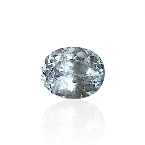 Pendentif Aigue-marine - Pierre ovale mixte du Mozambique 2,43 ct 58 Facettes #26-122-BRAMOV