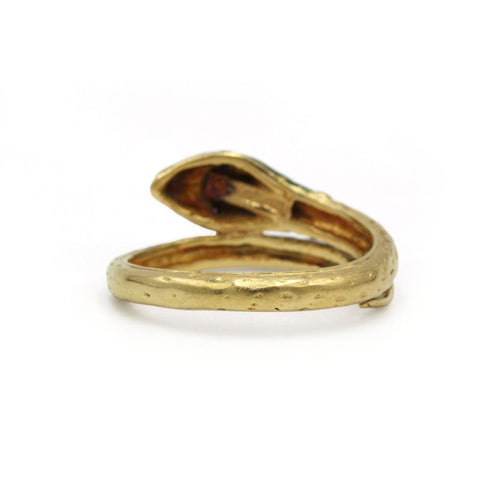 Bague 52.5 Bague Serpent en or jaune et rubis 58 Facettes 260040SP