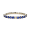 Anello in oro bianco con zaffiri naturali e diamante 