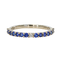Bague 54 Bague en or blanc 14 ct avec saphirs naturels et diamant 58 Facettes R009