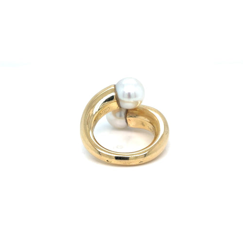 Bague 53 Cartier Toi & Moi - Bague en or jaune et perles 58 Facettes
