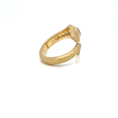 Bague 51 Bague serpent antique - diamant en or 18K 58 Facettes
