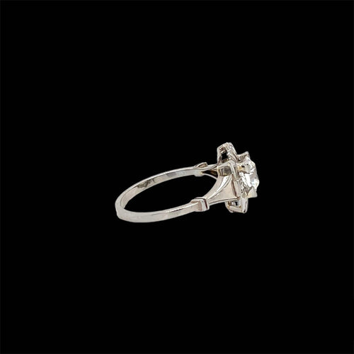Bague Art déco - Bague en or blanc et diamants 58 Facettes