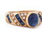 Bague 51 Bague vintage en or jaune 18 kt, saphirs et diamants 58 Facettes AN702 (0749)