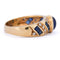 Bague 51 Bague vintage en or jaune 18 kt, saphirs et diamants 58 Facettes AN702 (0749)