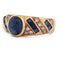 Bague 51 Bague vintage en or jaune 18 kt, saphirs et diamants 58 Facettes AN702 (0749)