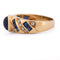 Bague 51 Bague vintage en or jaune 18 kt, saphirs et diamants 58 Facettes AN702 (0749)