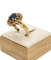 Pompadour ring in yellow gold with sapphire and diamonds 