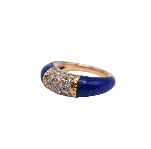 Bague Van Cleef & Arpels - Bague Philippine en or jaune, lapis-lazuli et diamants 58 Facettes