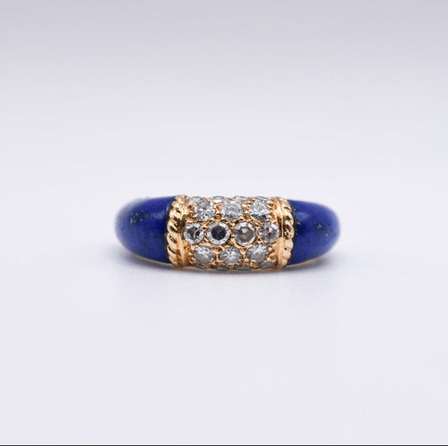 Bague Van Cleef & Arpels - Bague Philippine en or jaune, lapis-lazuli et diamants 58 Facettes