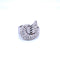 Bague 58 Bague nœud Art déco en or blanc 18k et diamants 58 Facettes