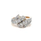 Bague Retro - Bague cocktail en or jaune et blanc diamants 1,50 ct 58 Facettes