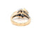 Bague Retro - Bague cocktail en or jaune et blanc diamants 1,50 ct 58 Facettes