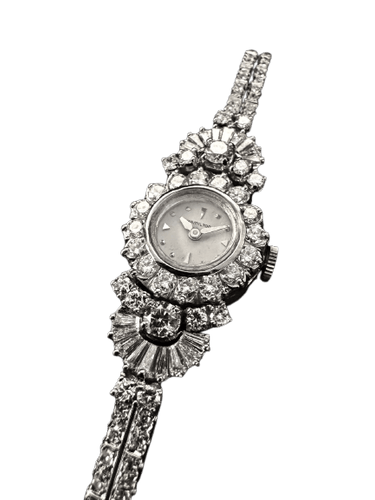 Hamilton – Armbanduhr aus Weißgold und Diamanten 