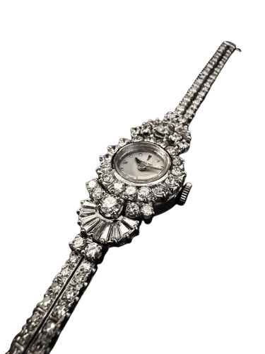 Hamilton – Armbanduhr aus Weißgold und Diamanten 