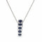 Collier pendentif en or blanc, saphirs et diamants 58 Facettes 2055