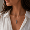 Collier pendentif en or blanc, saphirs et diamants 58 Facettes 2055