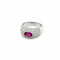 Bague 55 Bague pavée en or blanc 18k avec rubis et diamants 58 Facettes