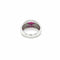 Bague 55 Bague pavée en or blanc 18k avec rubis et diamants 58 Facettes