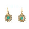 Boucles d'oreilles Victorian - Boucles d'oreilles pendantes en or blanc 18k et argent, émeraudes et diamants 58 Facettes