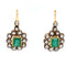 Boucles d'oreilles Victorian - Boucles d'oreilles pendantes en or blanc 18k et argent, émeraudes et diamants 58 Facettes