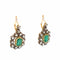 Boucles d'oreilles Victorian - Boucles d'oreilles pendantes en or blanc 18k et argent, émeraudes et diamants 58 Facettes