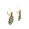 Boucles d'oreilles Victorian - Boucles d'oreilles pendantes en or blanc 18k et argent, émeraudes et diamants 58 Facettes