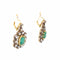 Boucles d'oreilles Victorian - Boucles d'oreilles pendantes en or blanc 18k et argent, émeraudes et diamants 58 Facettes