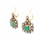 Boucles d'oreilles Victorian - Boucles d'oreilles pendantes en or blanc 18k et argent, émeraudes et diamants 58 Facettes